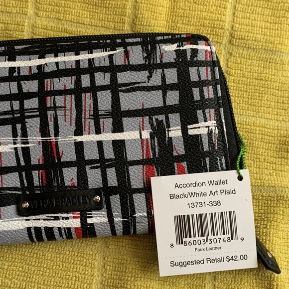 NEW ~ VERA BRADLEY Accordion Wallet Art Plaid - Picture 5 of 8